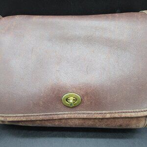 Vintage COACH 9812 Ridgefield Brown Leather Crossbody Shoulder Bag PROJECT PURSE